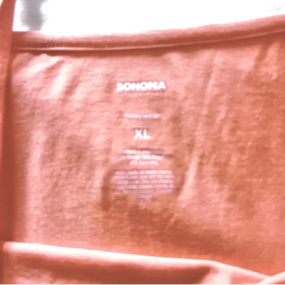 Sonoma 2 Piece Pajama Loungewear Set Camisole & Shorts Orange Size L/XL